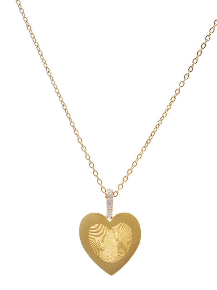 Emotion Collana Acciaio Gold con Cuore 25 mm