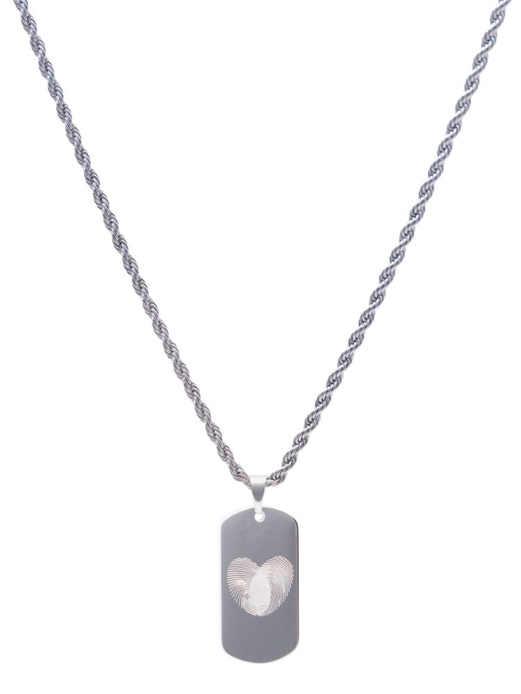 Emotion Collana Acciaio con Targhetta Cuore 28 mm