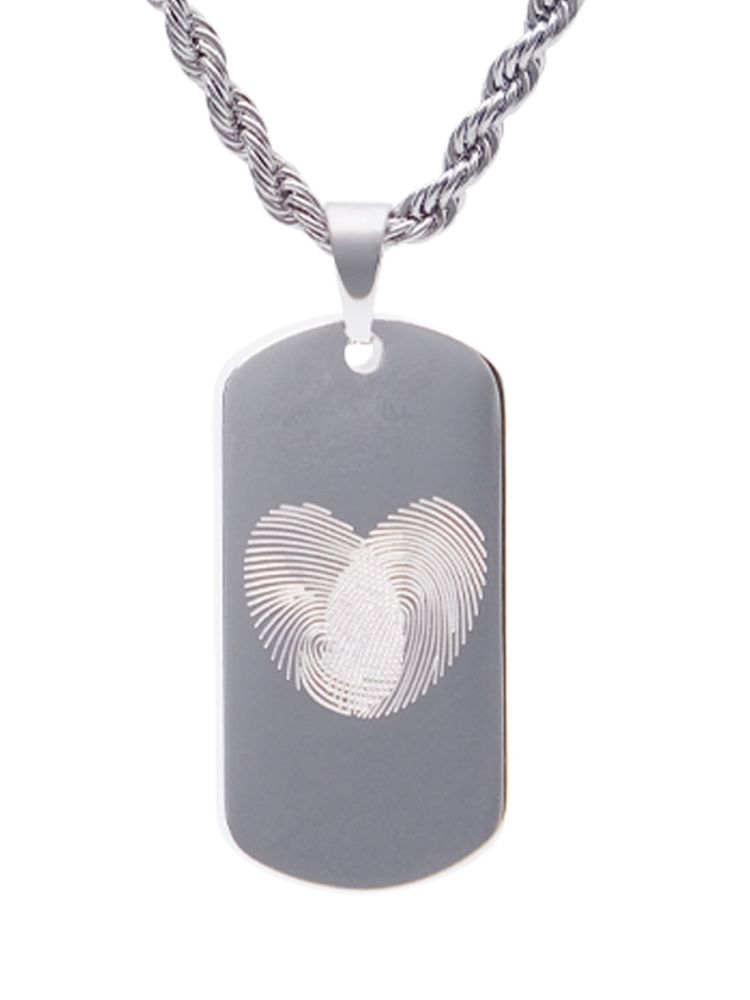 Emotion Collana Acciaio con Targhetta Cuore 28 mm