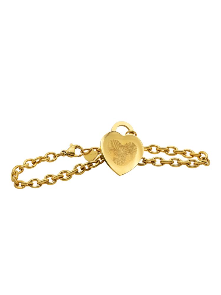 Emotion Bracciale Acciaio Dorato con Cuore 23 mm