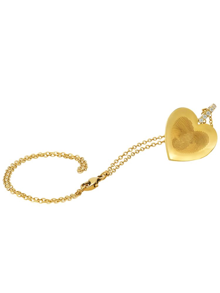 Emotion Collana Acciaio Gold con Cuore 25 mm