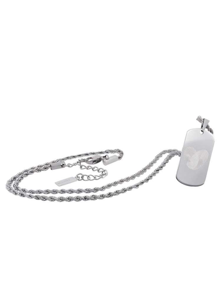Emotion Collana Acciaio con Targhetta Cuore 28 mm