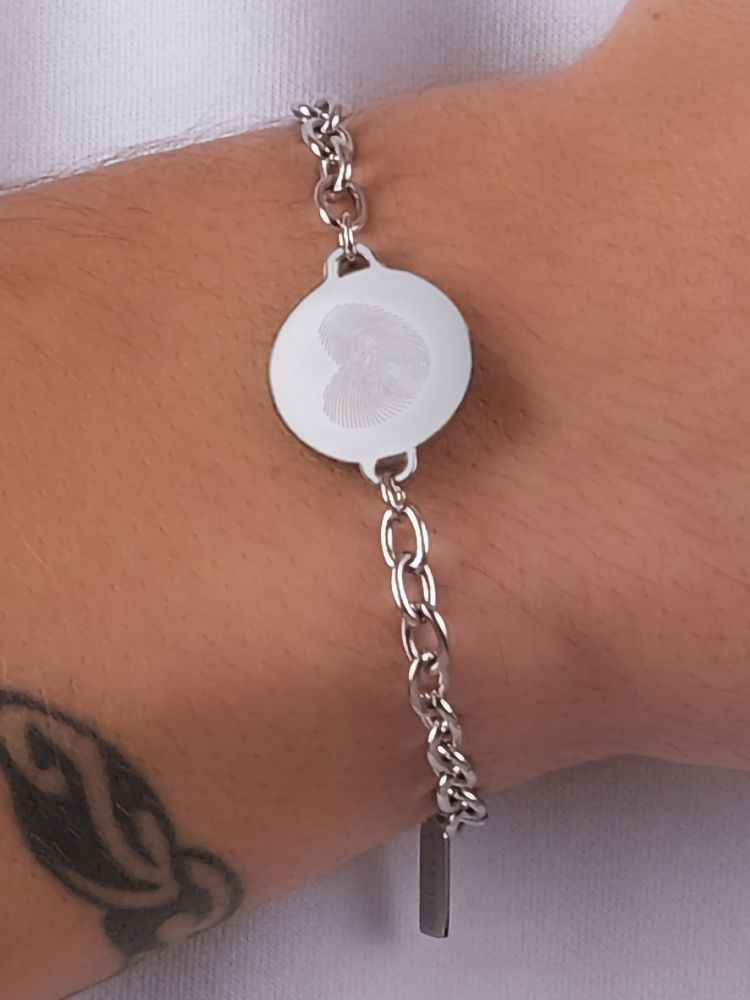 Emotion Bracciale Acciaio con Tondo 18 mm