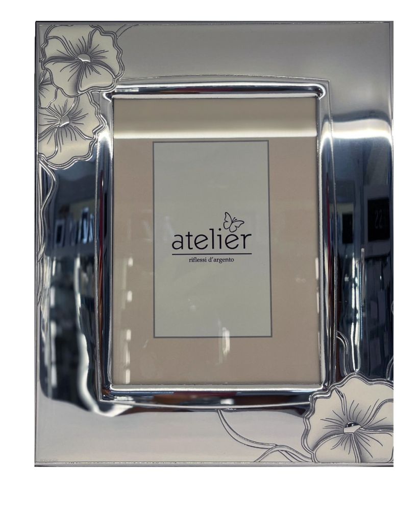 Atelier Cornice Laminato Argento e Legno 13X18