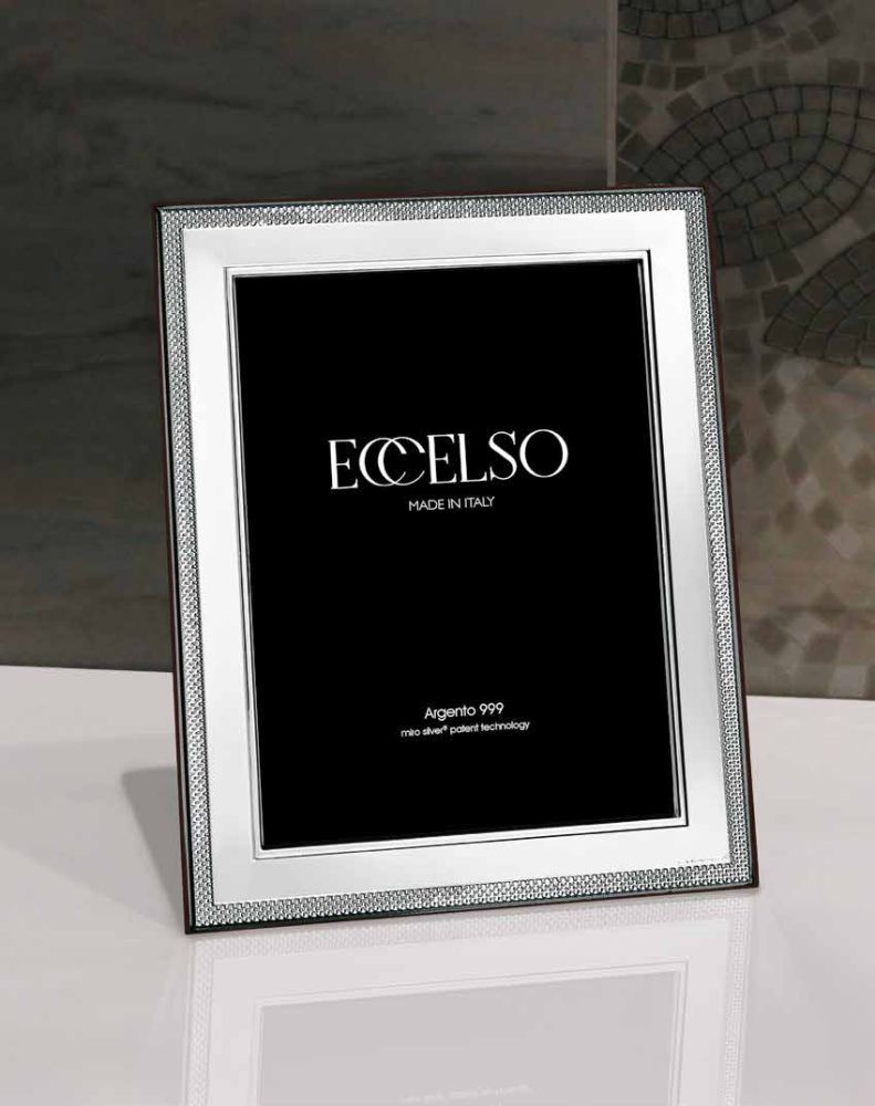Eccelso Cornice Laminato Argento e Legno 18X24