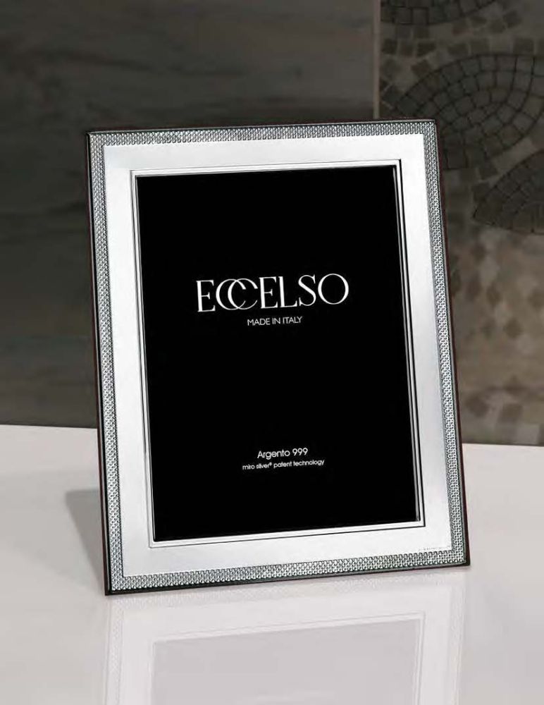 Eccelso Cornice Laminato Argento e Legno 13X18