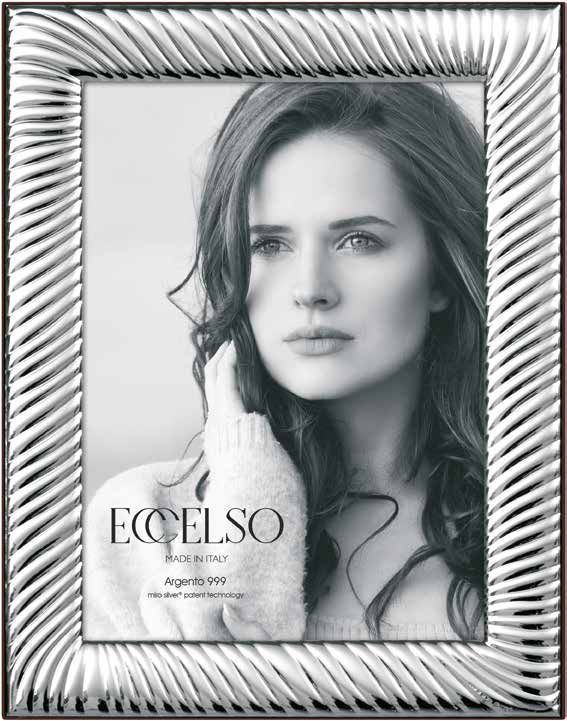 Eccelso Cornice Laminato Argento e Legno 09X13