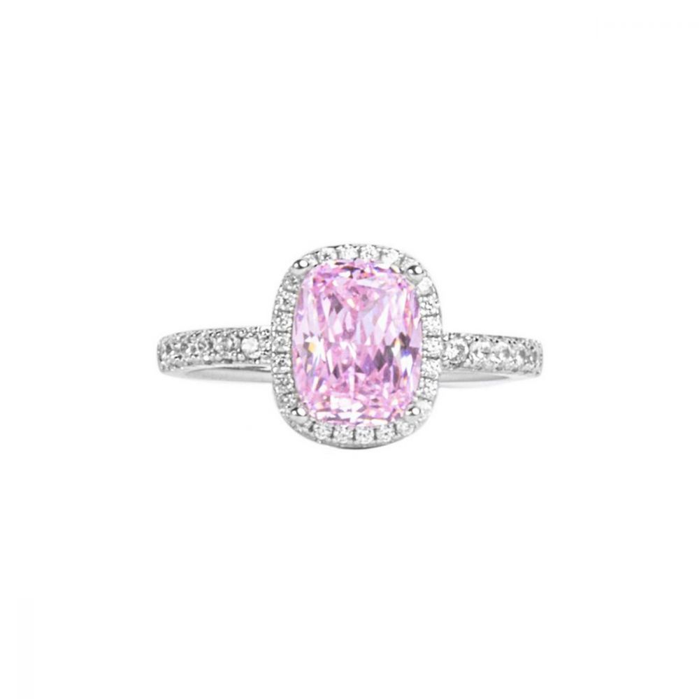 Chimiama Anello Donna Argento Cristallo Rosa