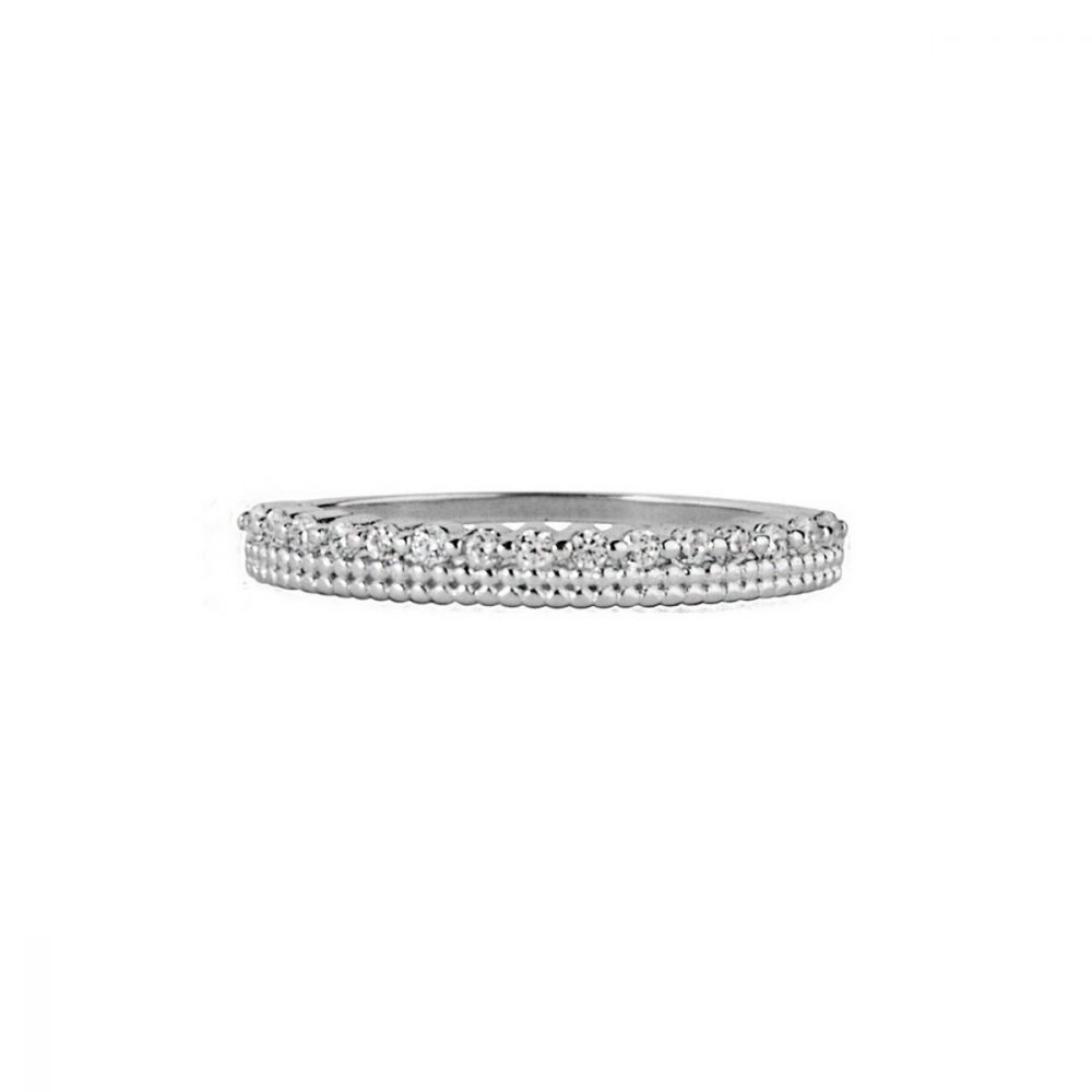 Chimiama Anello Donna Argento Zirconi Bianchi