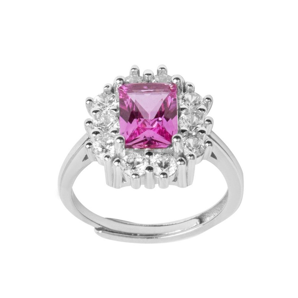 Chimiama Anello Regolabile Argento Cristallo Kunzite