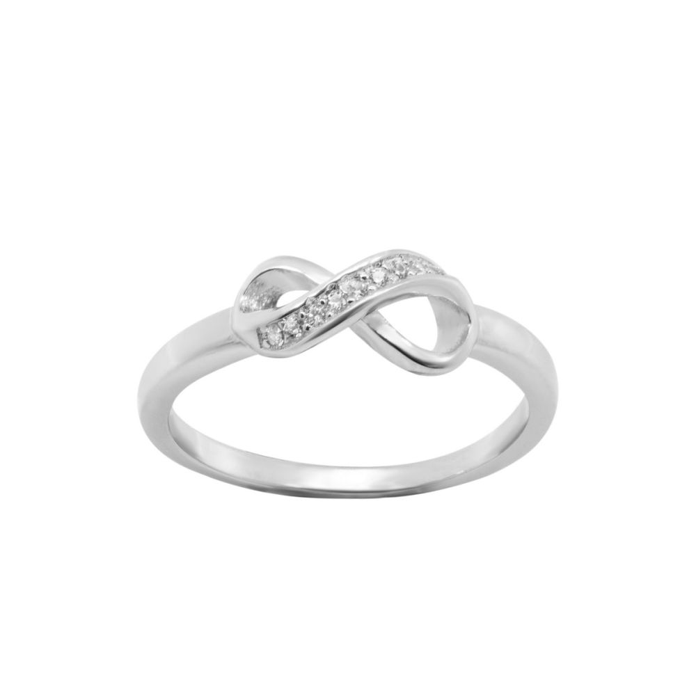 Chimiama Anello Argento Infinito Zirconato