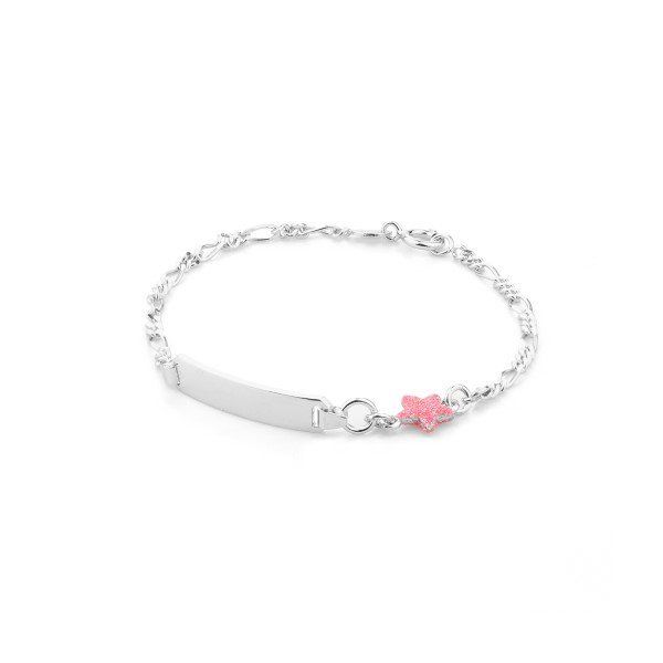 Chimiama Bracciale Bambina Argento Stella con Targhetta