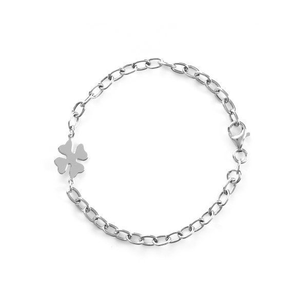 Chimiama Bracciale Donna Argento Quadrifoglio