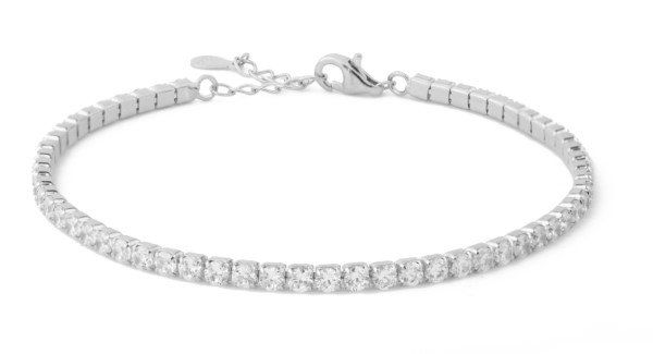 Chimiama Bracciale Tennis Donna Argento Bianco