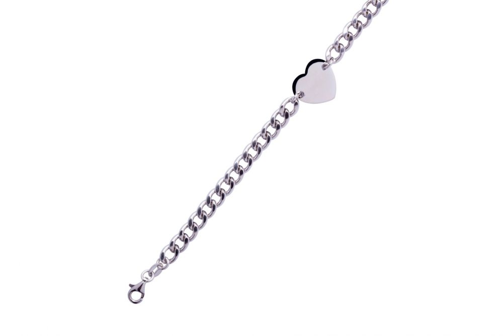 Chimiama Bracciale Catena  Donna Argento Cuore
