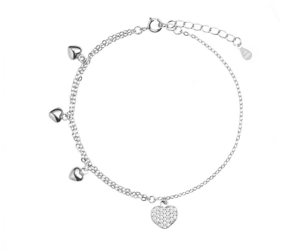 Chimiama Bracciale Donna Argento Cuore Zirconato