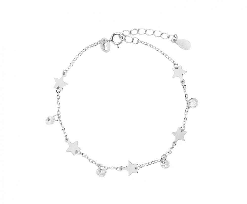 Chimiama Bracciale Donna Argento Stelle e Punti Luce