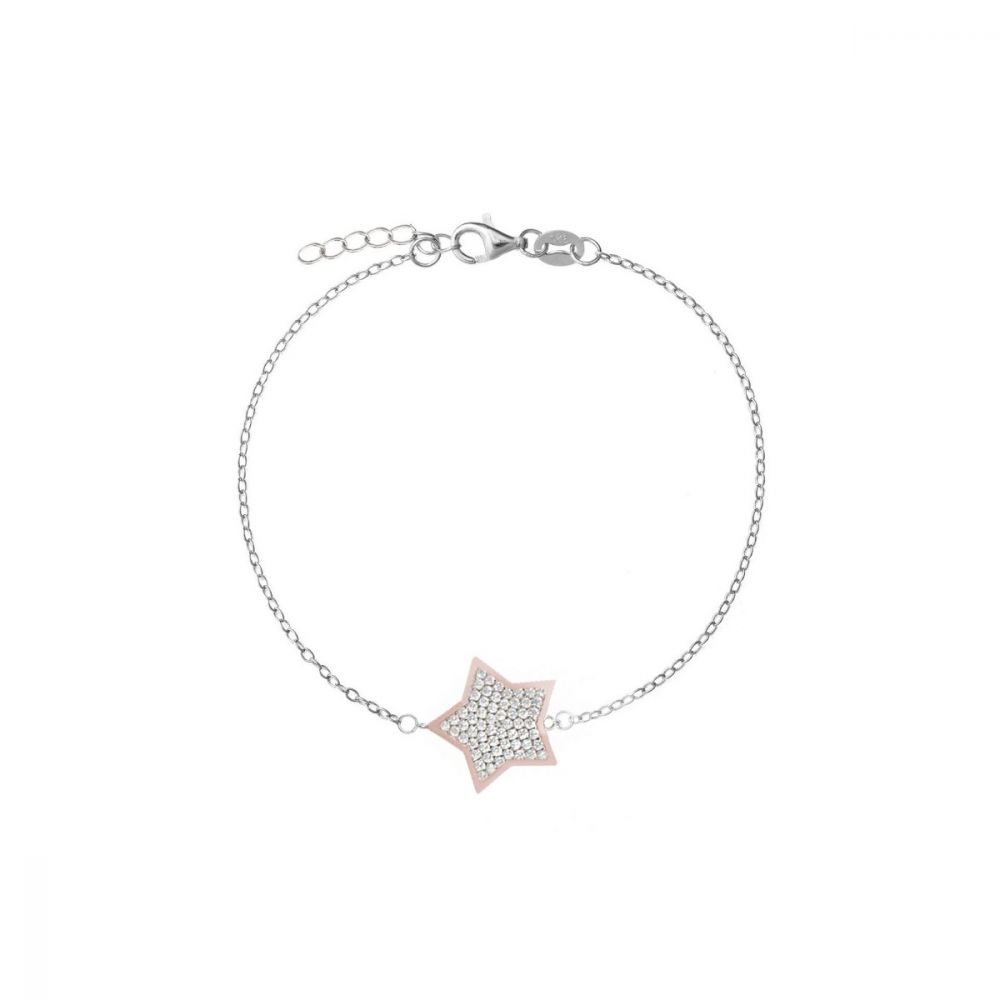 Chimiama Bracciale Donna Argento Stella Zirconata