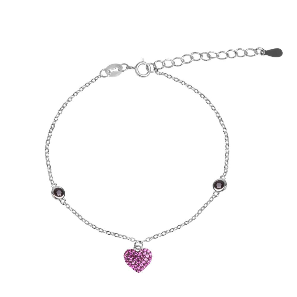 Chimiama Bracciale Argento Cuore Tormalina