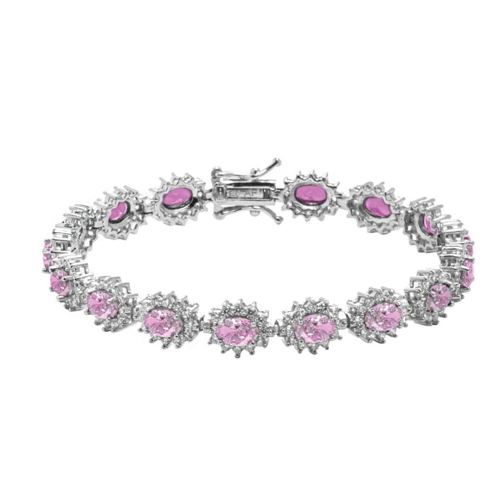 Chimiama Bracciale Argento Cristalli Rosa