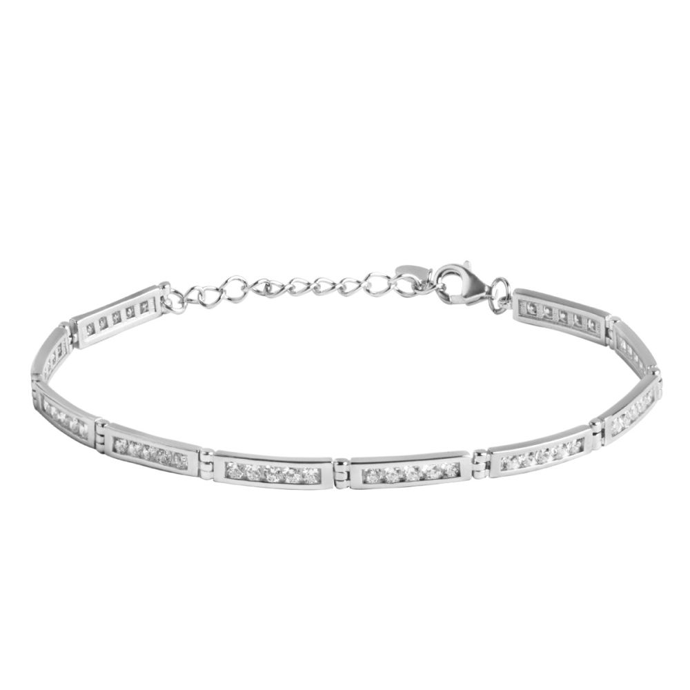 Chimiama Bracciale Argento Cristalli Bianchi