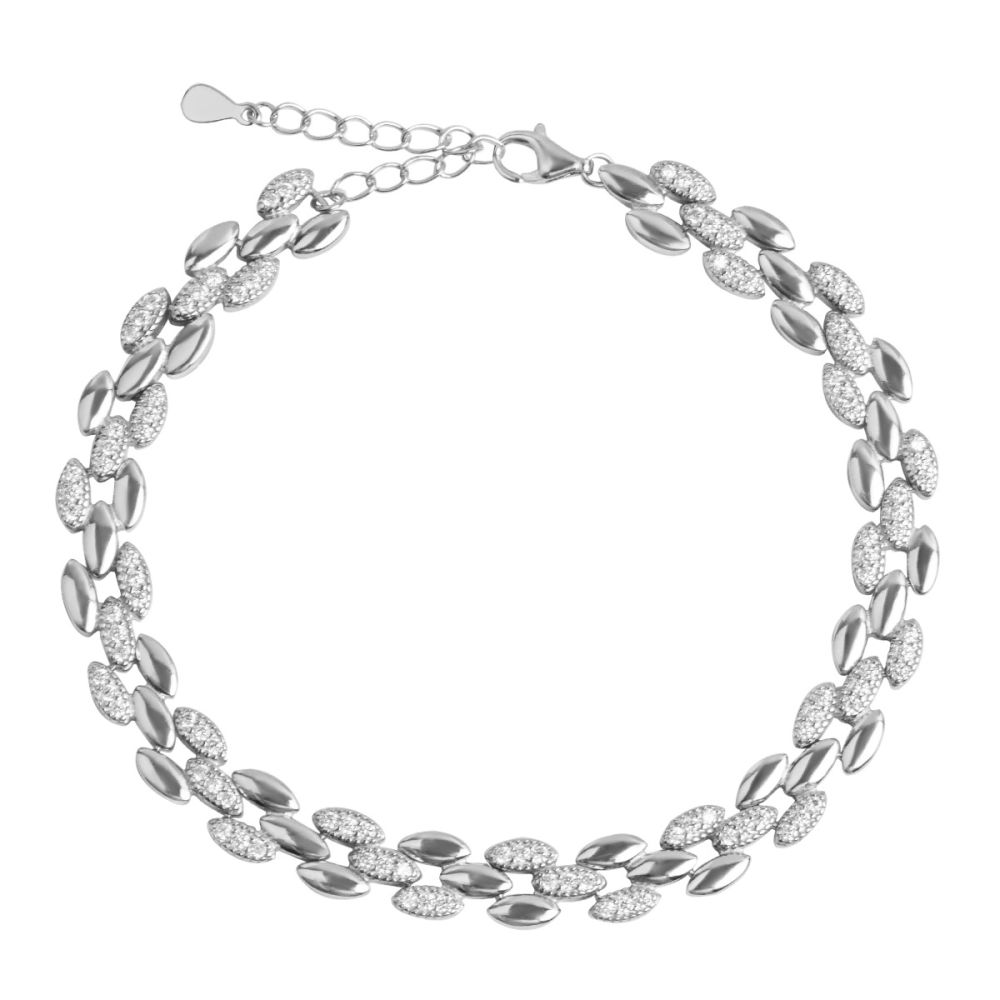 Chimiama Bracciale Argento Cristalli Bianchi