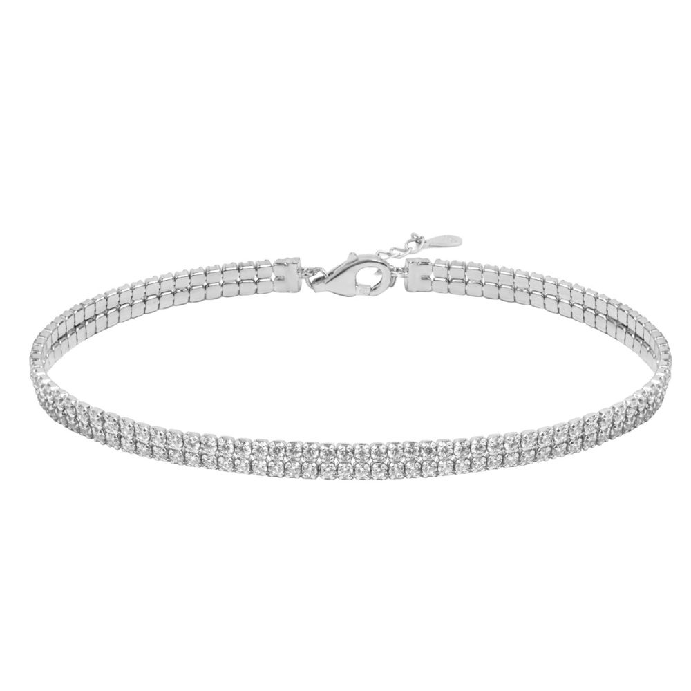 Chimiama Tennis Argento Cristalli Bianchi