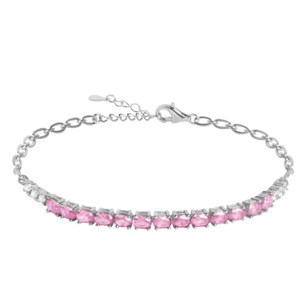 Chimiama Bracciale Argento Zirconi Kunzite