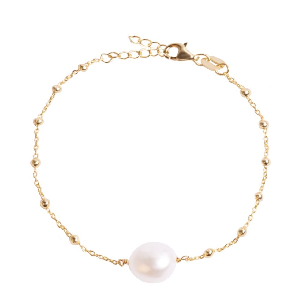 Chimiama Bracciale Argento Gold con Perla Barocca