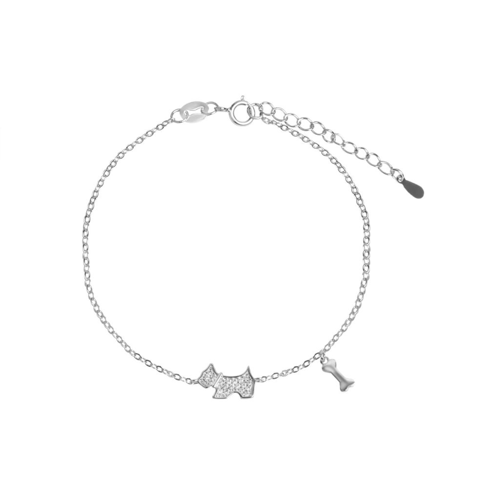 Chimiama Bracciale Argento Cane Zirconato