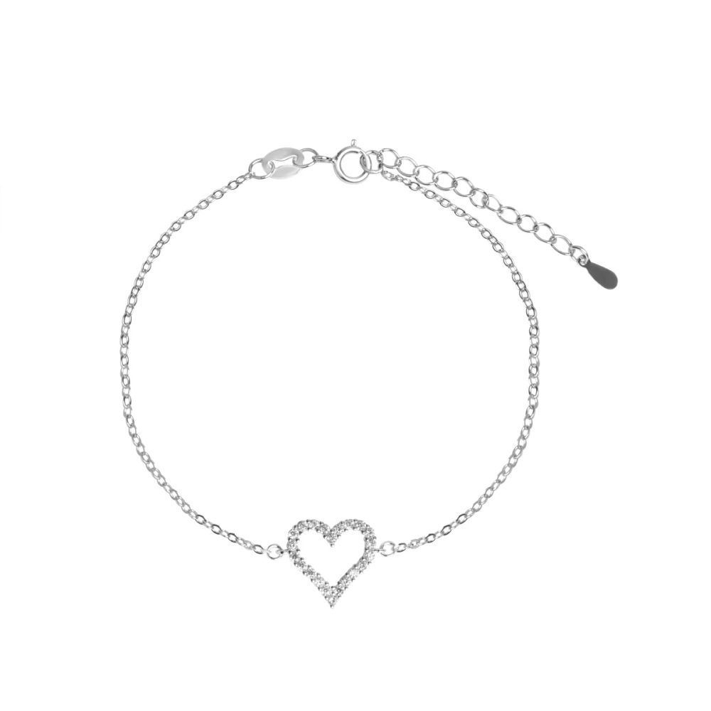 Chimiama Bracciale Argento Cuore Zirconato