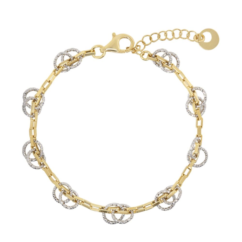 Chimiama Bracciale Argento Dorato e Rodiato