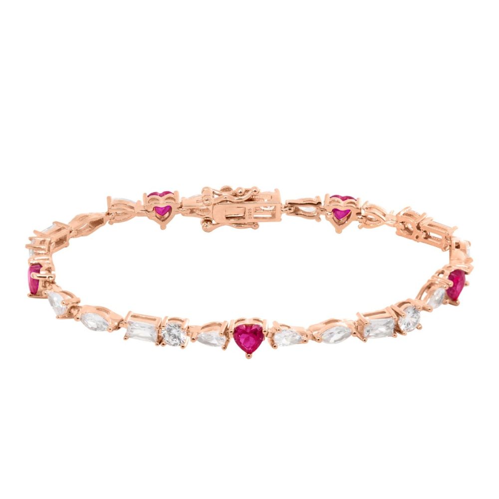 Chimiama Bracciale Argento Rosè Cristalli Multicolor