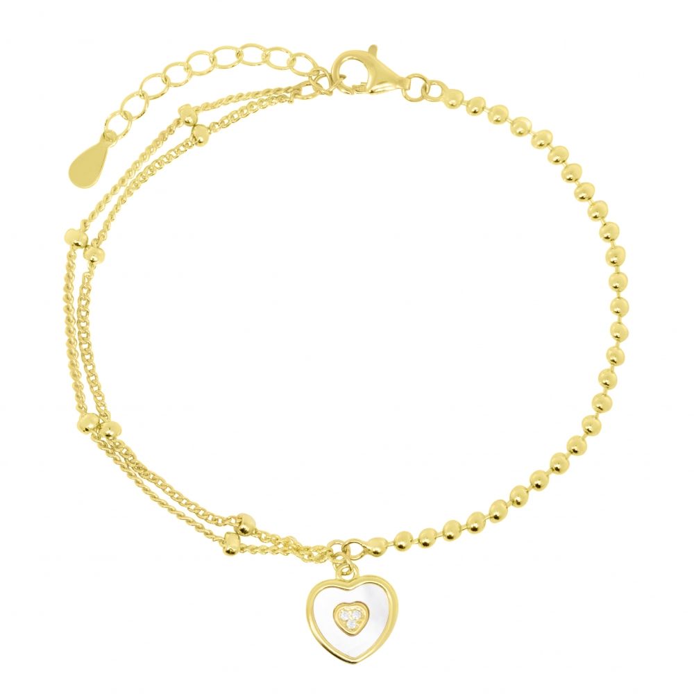 Chimiama Bracciale Argento Gold Con Cuore