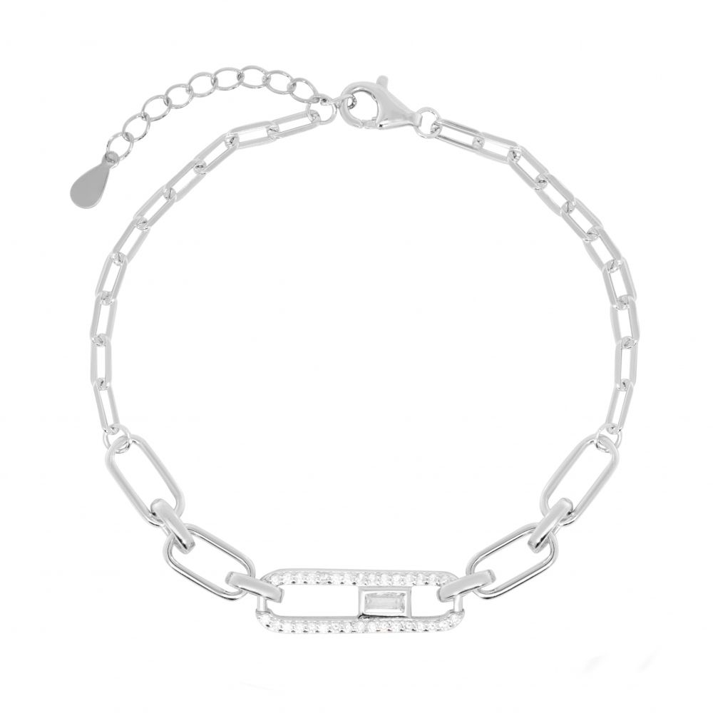 Chimiama Bracciale Argento con Zirconi Bianchi