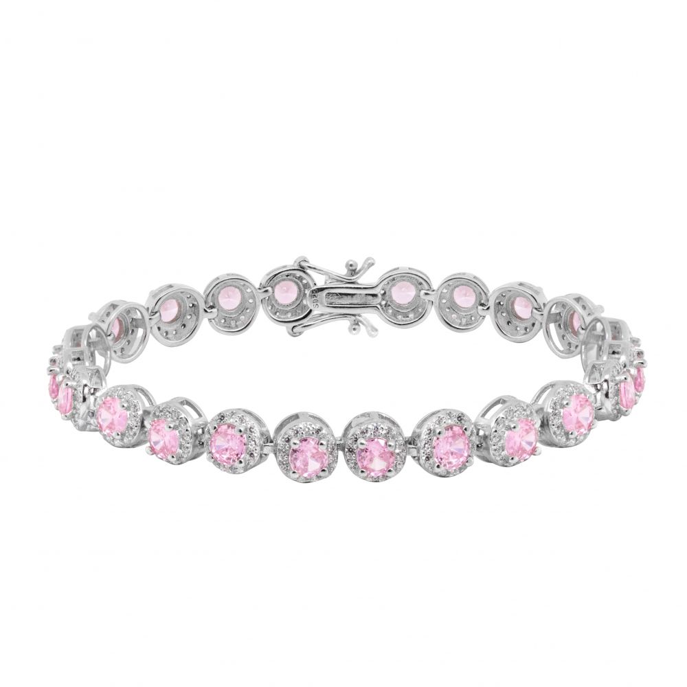 Chimiama Bracciale Argento Cristalli Kunzite