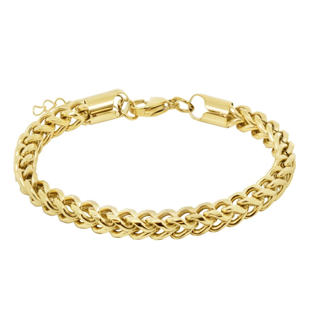 Chimiama Bracciale Catena Acciaio Gold