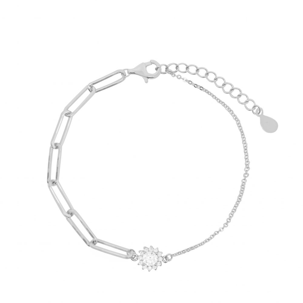 Chimiama Bracciale Argento ZIrconi Bianchi