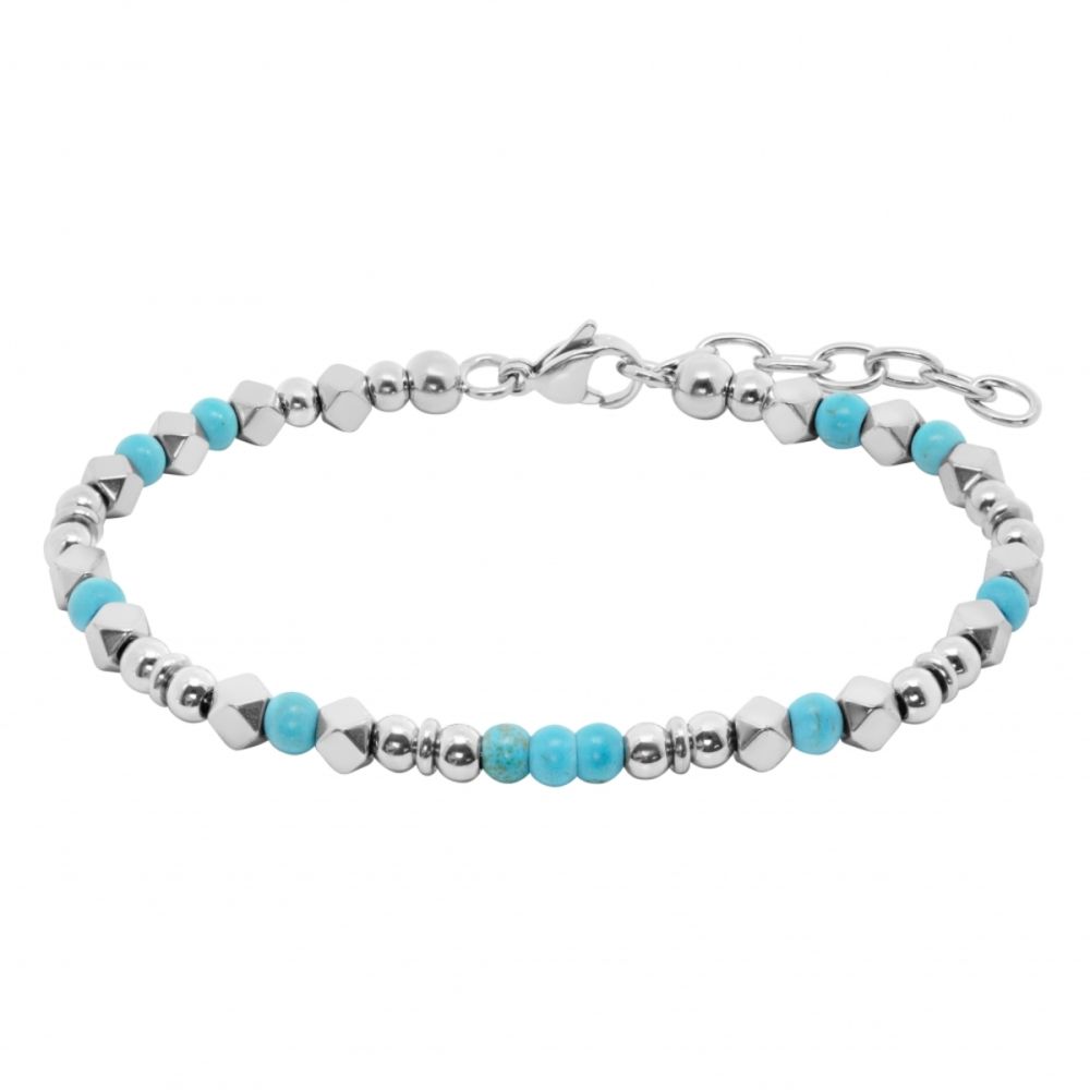 Chimiama Bracciale Acciaio e Turchese