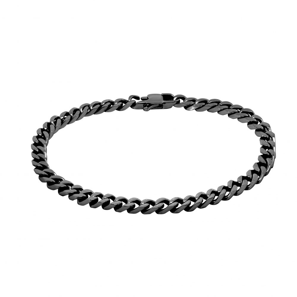 Chimiama Bracciale Catena Acciaio Pvd Nero