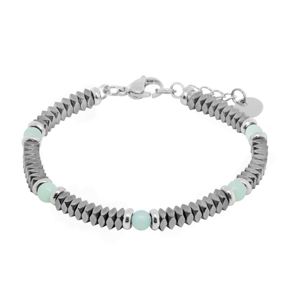Chimiama Bracciale Acciaio e Agata