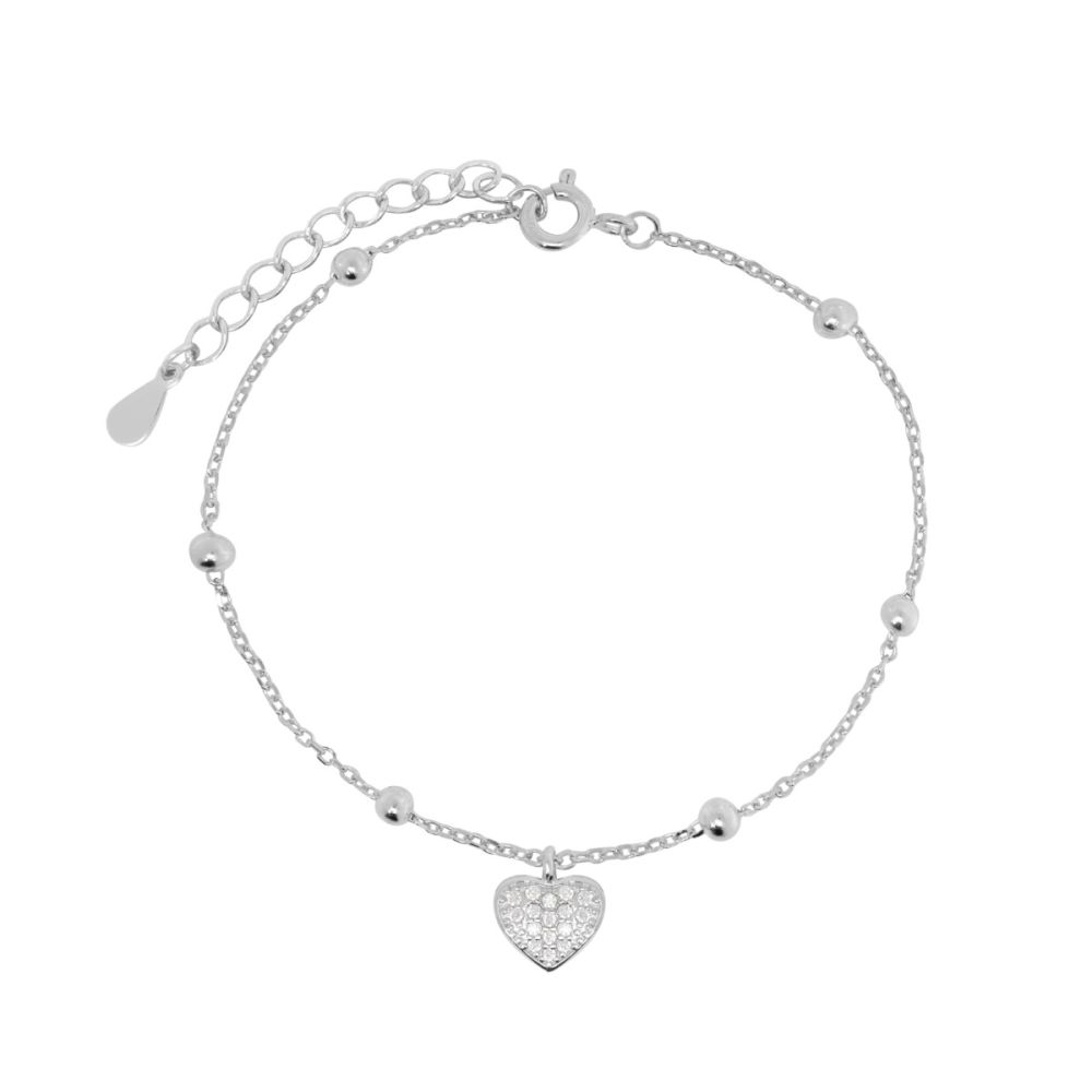 Chimiama Bracciale Argento Cuore Zirconato