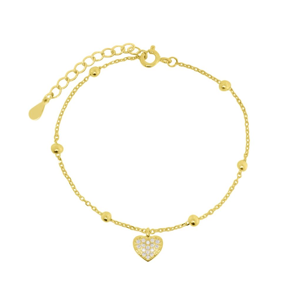 Chimiama Bracciale Argento Gold Cuore Zirconato