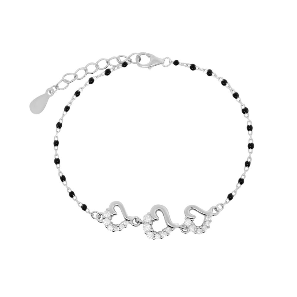 Chimiama Bracciale Argento Cuori Zirconi e Smalto