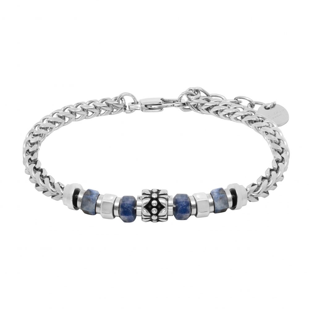 Chimiama Bracciale Acciaio e Sodalite