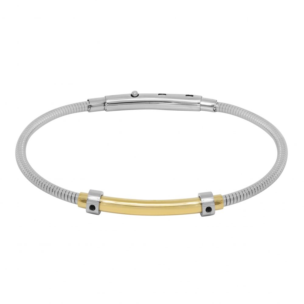 Chimiama Bracciale Acciaio e Pvd Giallo