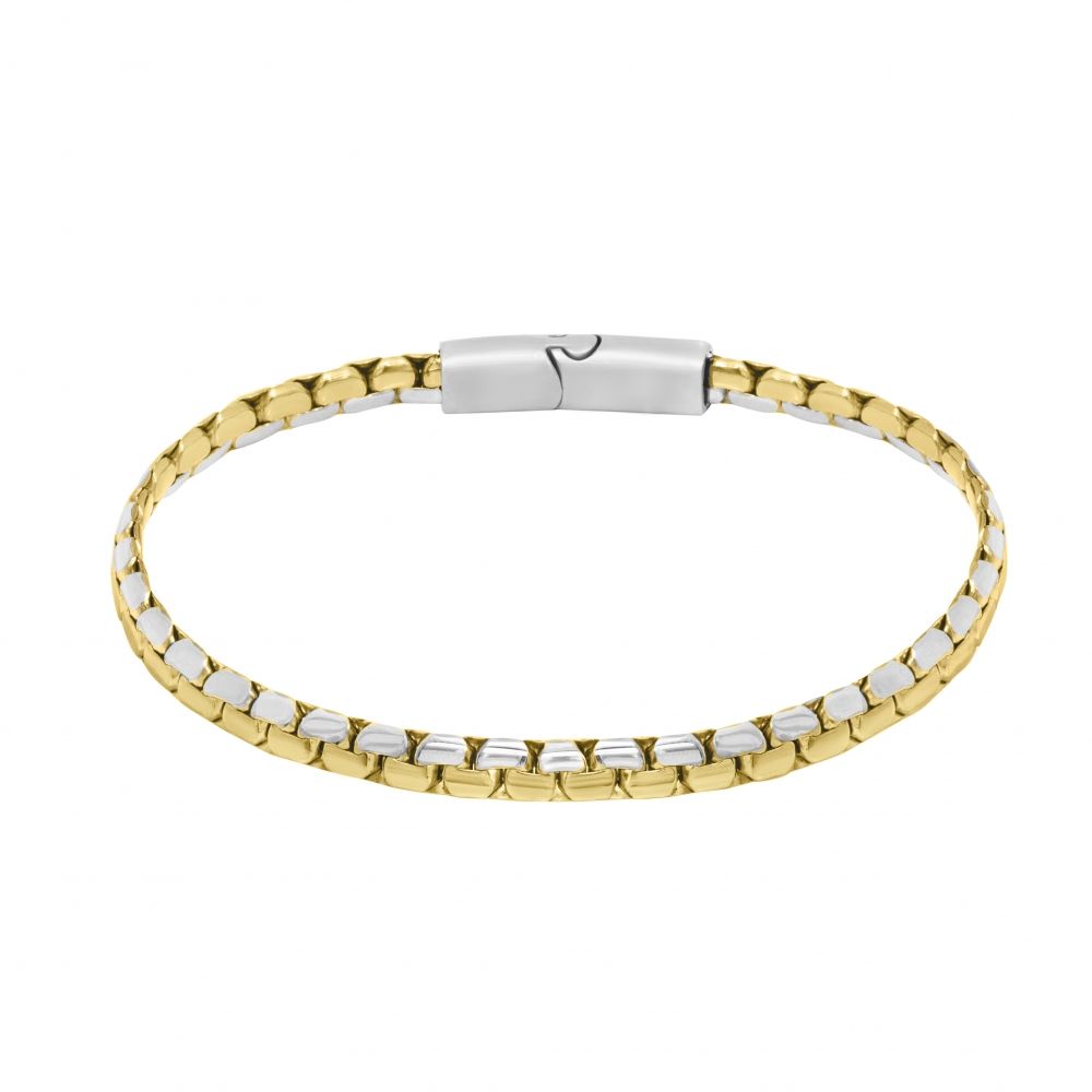 Chimiama Bracciale Acciaio e Pvd Giallo