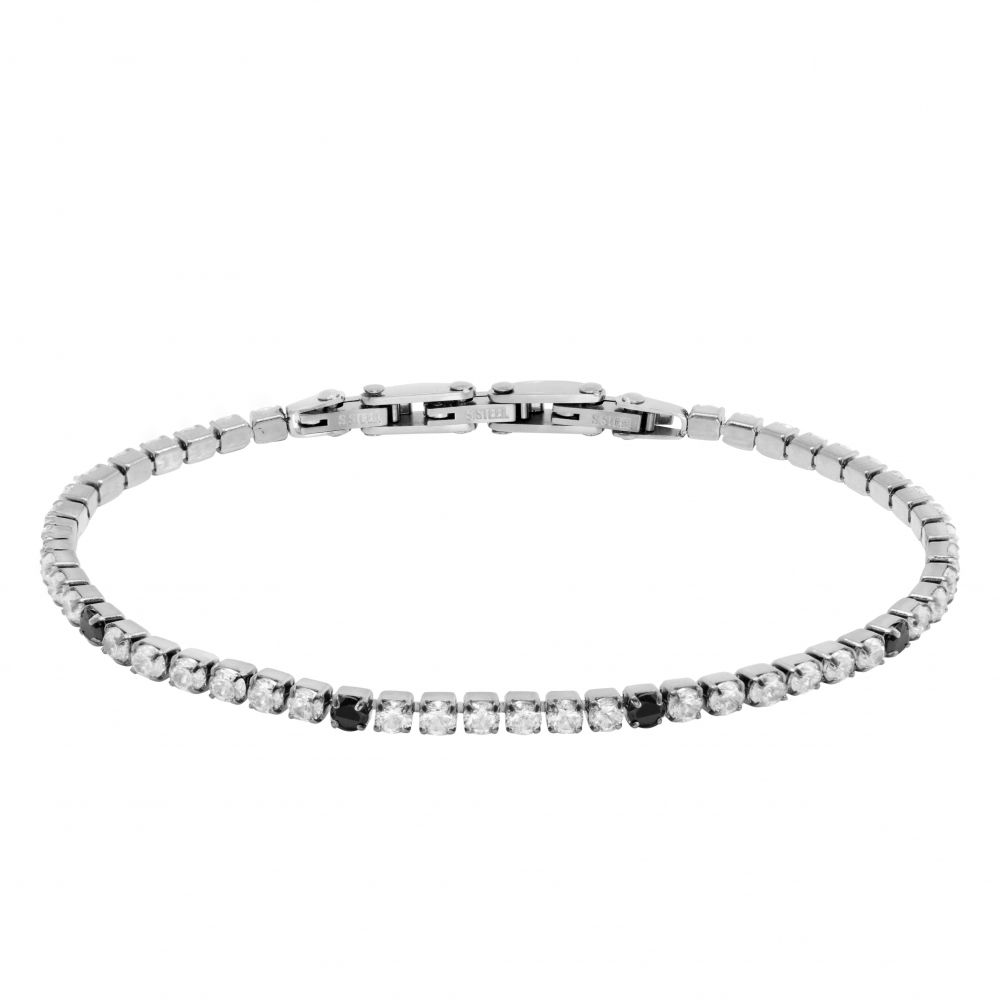  Chimiama Tennis Acciaio Zirconi Bianchi e Neri