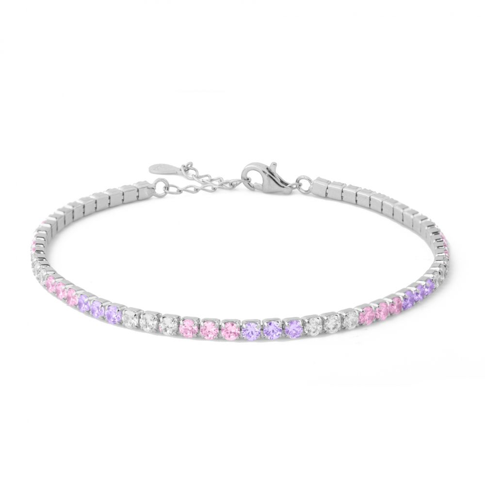 Chimiama Tennis Acciaio Zirconi Multicolor 2.5 mm