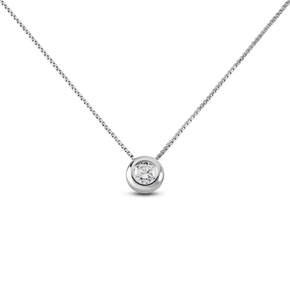 Stroili Girocollo Argento Rodiato Punto Luce 5 mm